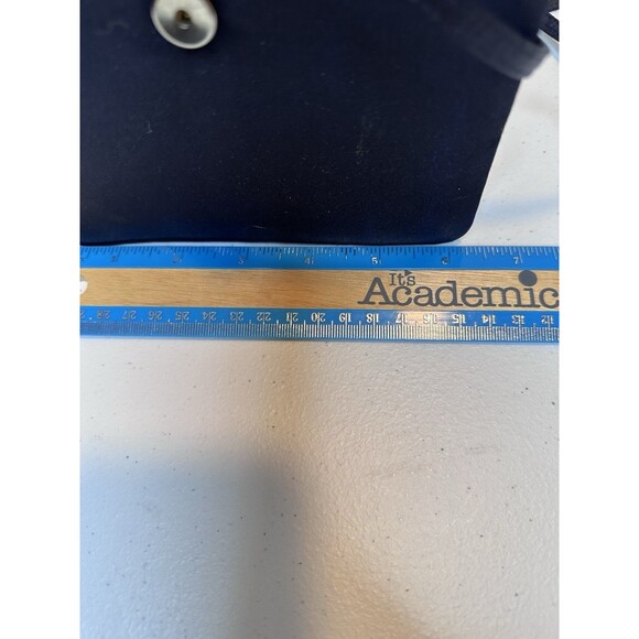 Saks Fifth Avenue Vintage Italy Black Satin Cocktail Purse With Jewel Clasp - Picture 10 of 11